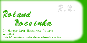 roland mocsinka business card